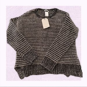 New ZARA size 14-16 Soft Knit Sweater with Gold Trim